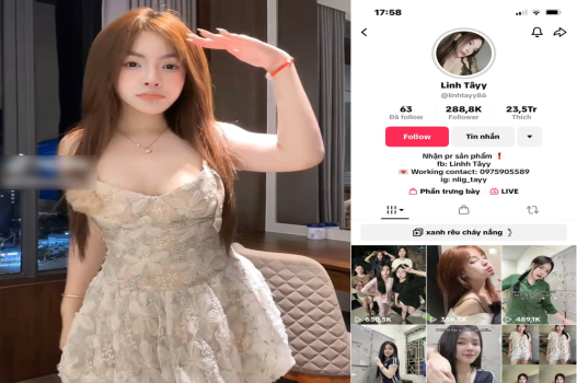 Phim sex Linh Tây tiktoker quyến rũ